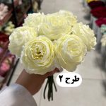 دسته پیونی سوخته 7 گل - تصویر 3