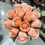 دسته رز غنچه نیمه باز 14 شاخه