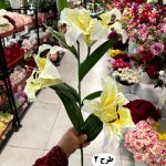 شاخه لیلیوم سه گل و دو غنچه - تصویر 3